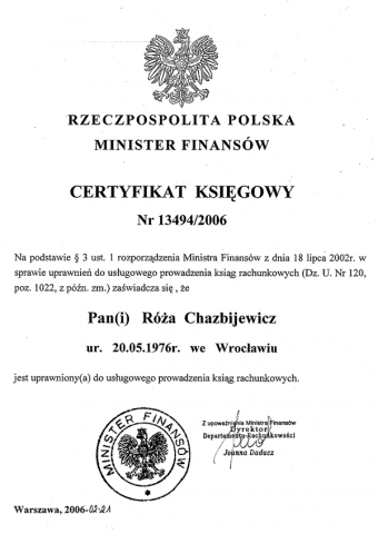 Biuro Rachunkowe Rachman Róża Chazbijewicz