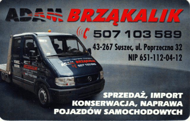 PHU Brząkalik Adam. Sprzedaż, import samochodów używanych, pomoc drogowa oraz naprawa!