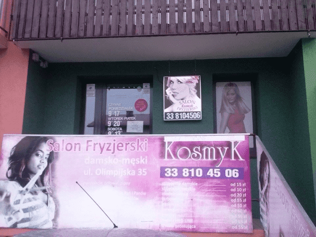 "Olimp" Salon fryzjerski KOSMYK, bar DREWNIOK Zdzisłwa Steciuk 