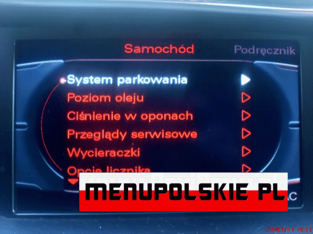 Polskie Menu lektor Polski nawigacja fabryczna Audi BMW Mercedes VW Renault mapa