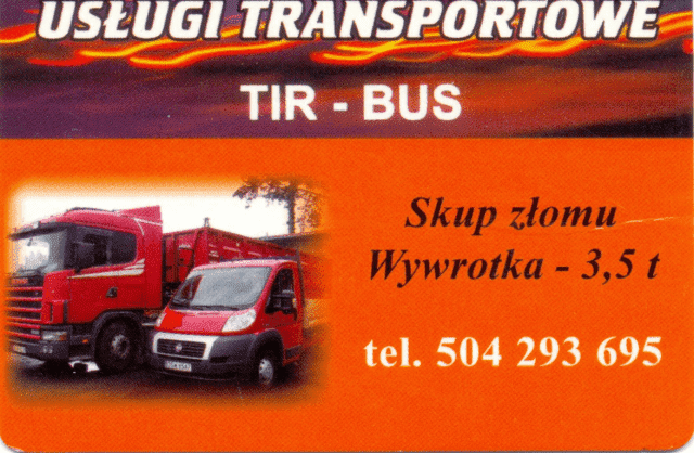 P.H.U. "HUZAR" Piotr Huzar. Skład opału, drewno kominkowe, usługi transportowe.
