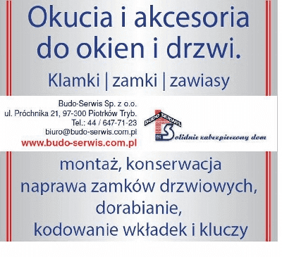 BUDO-SERWIS SPÓŁKA Z OGRANICZONĄ ODPOWIEDZIALNOŚCIĄ
