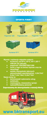 Bogusław Krupiński. Transport. Wywóz Nieczystości Płynnych i Stałych