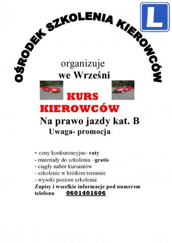 Prawo Jazdy, Nauka Jazdy Marek Ortarzewski Września MARKRAJD
