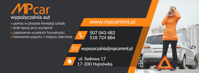 Wypożyczalnia Samochodów MPcar Marcin Iwaniuk.Pojazdy zastępcze,wypozyczlnia samochodów Hajnówka,Podlaskie