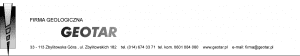 FIRMA GEOLOGICZNA GEOTAR BOGUSŁAW KACZOR