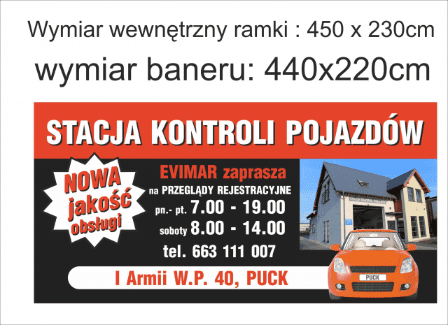 STACJA KONTROLI POJAZDÓW  "EVIMAR" PUCK
