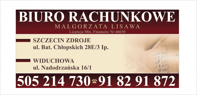 Biuro Rachunkowe Małgorzata Lisawa. Erachunkowość, rozliczenia podatkowe
