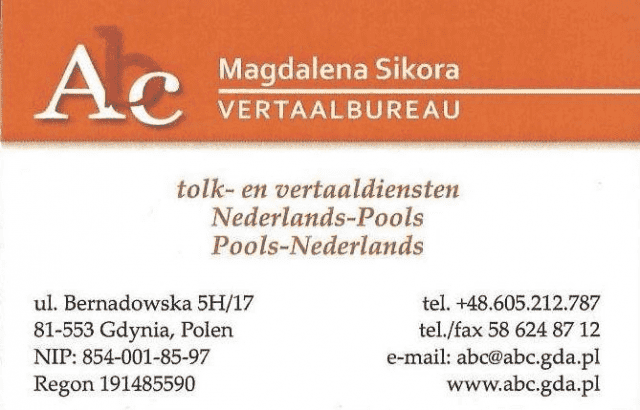 ABC. Niderlandzki - tłumaczenia, przewodnik Gdańsk/Gdynia/Sopot, pilot wycieczek
