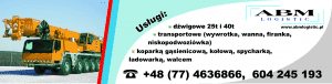 ABM Logistic Sp. z o.o. Transport - Prace ziemne - Dźwigi
