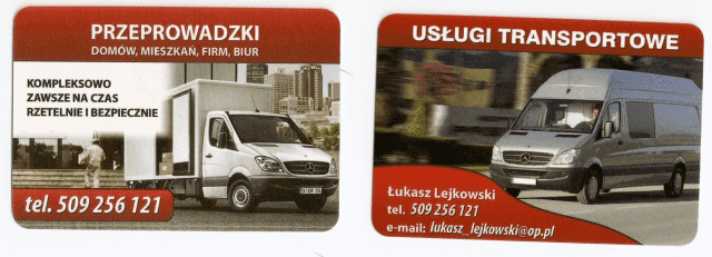 Usługi transportowe, transport krajowy, przeprowadzki